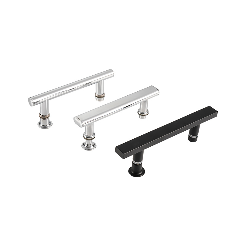 Couleur électroplate d'alliage en aluminium noir Divers styles manche