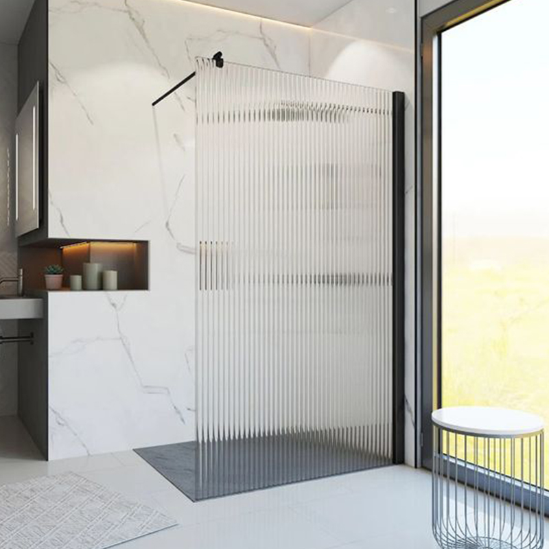 Écran de douche transparent personnalisé avec texture de séparation humide et sèche